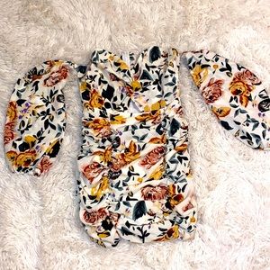 Flower dress/ off the shoulder